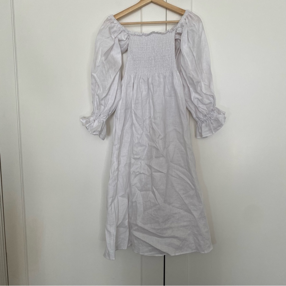 SLEEPER Atlanta Linen Dress in White NWT - Picture 2 of 8